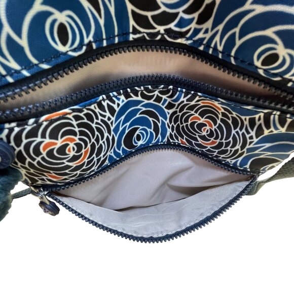 Kipling Women’s Blue Multi Floral Pattern Adjustable Strap Crossbody Bag Sz M - Picture 13 of 14